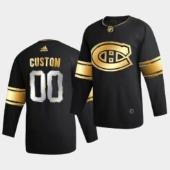 Montreal Canadiens Custom Golden Edition Limited Black Jersey