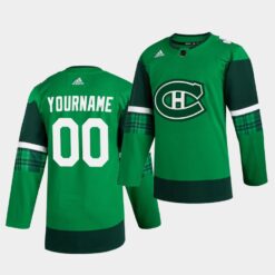 Montreal Canadiens Custom St. Patrick’s Day Green Player Jersey