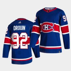 Montreal Canadiens Jonathan Drouin 2021 Reverse Retro Royal Special Edition Jersey