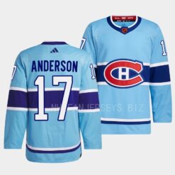 Montreal Canadiens Josh Anderson 2022 Reverse Retro 2.0 Blue Jersey