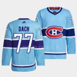Montreal Canadiens Kirby Dach 2022 Reverse Retro 2.0 Blue Jersey