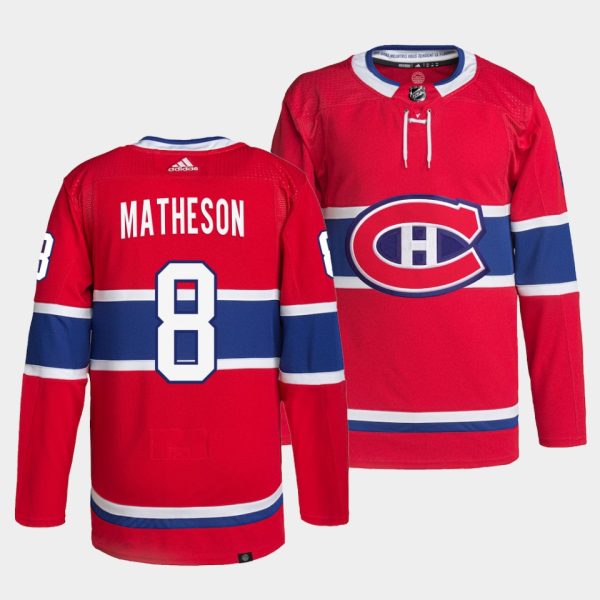 Montreal Canadiens Mike Matheson 2022 Red Home Jersey Montreal Canadiens Mike Matheson 2022 Red Home Jersey
