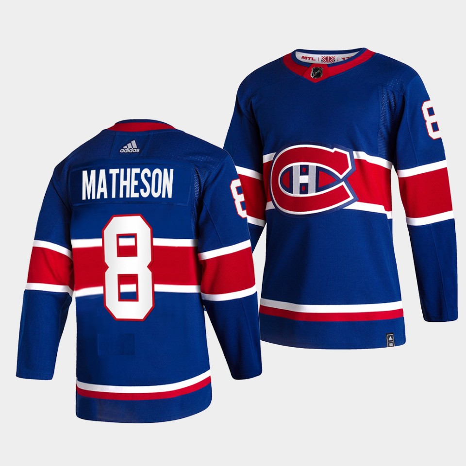 Montreal Canadiens Mike Matheson Reverse Retro #8 Navy Jersey Authentic Montreal Canadiens Mike Matheson Reverse Retro #8 Navy Jersey Authentic
