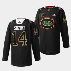 Montreal Canadiens Nick Suzuki Black History Night  Black Chandail Jersey