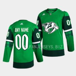 Nashville Predators Custom 2023 St. Patricks Day Green Jersey