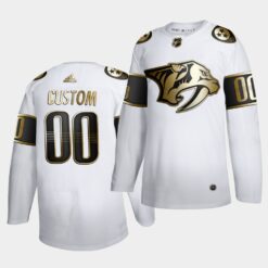 Nashville Predators Custom Golden Edition Limited White Jersey