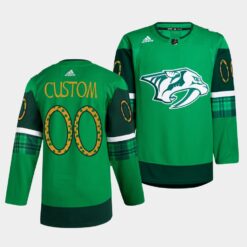 Nashville Predators Custom St. Patricks Day Green Jersey