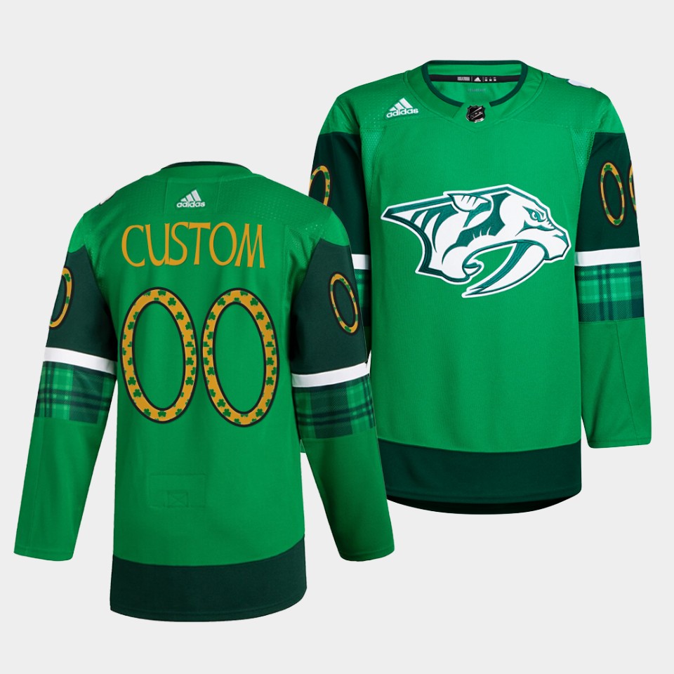 Nashville Predators Custom St. Patricks Day Green Jersey Nashville Predators Custom St. Patricks Day Green Jersey
