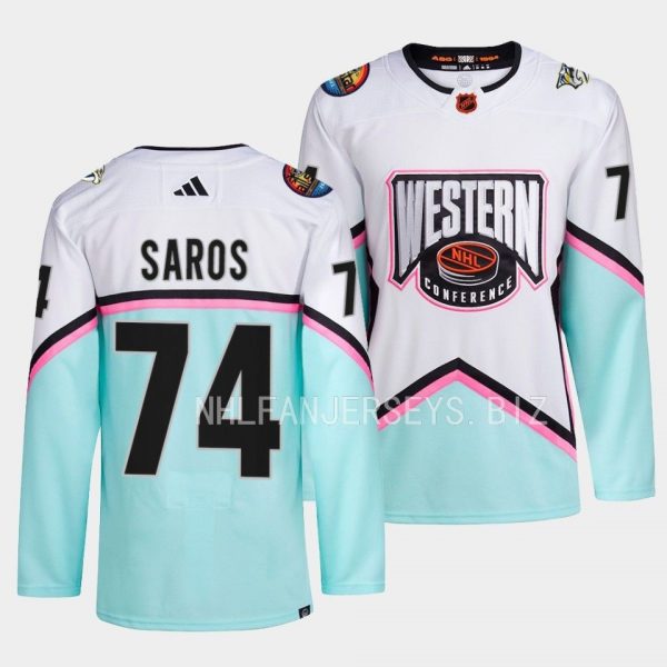 Nashville Predators Juuse Saros 2023 NHL All-Star Western Conference White Jersey Nashville Predators Juuse Saros 2023 NHL All-Star Western Conference White Jersey