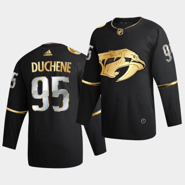 Nashville Predators Matt Duchene Golden Edition Limited Black Jersey Nashville Predators Matt Duchene Golden Edition Limited Black Jersey
