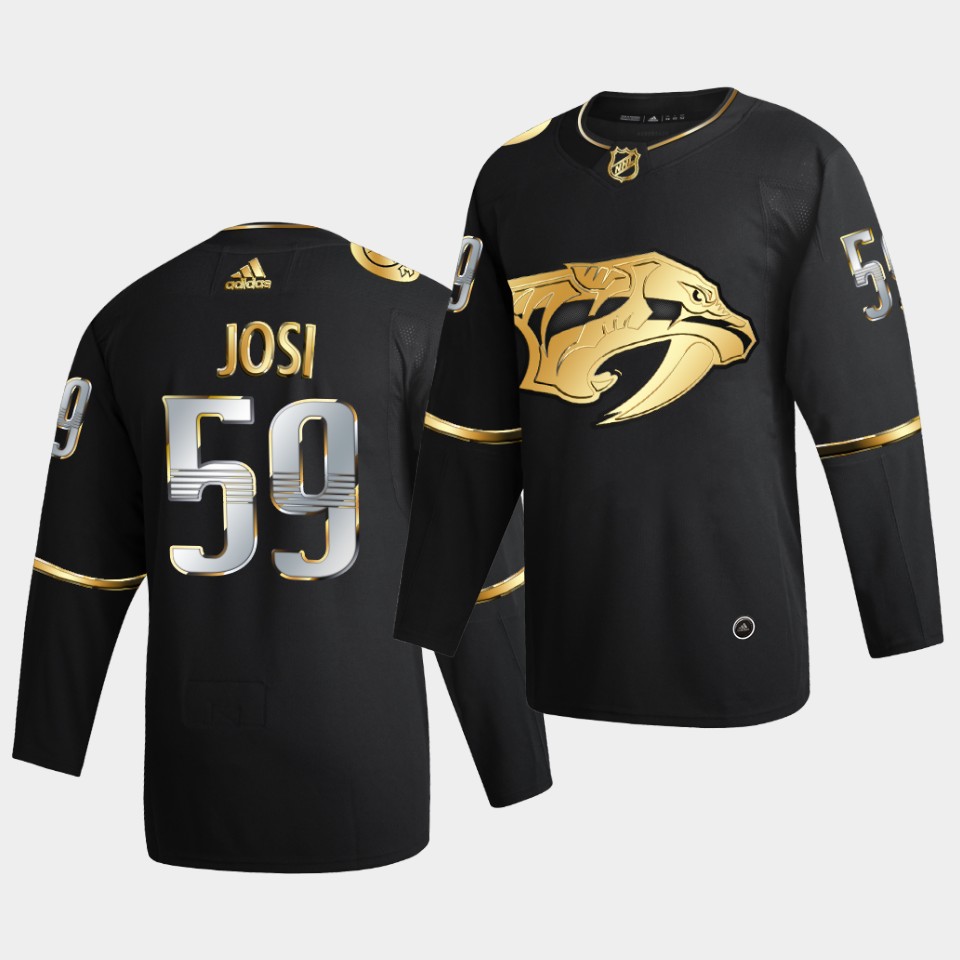 Nashville Predators Roman Josi Golden Edition Limited Black Jersey Nashville Predators Roman Josi Golden Edition Limited Black Jersey