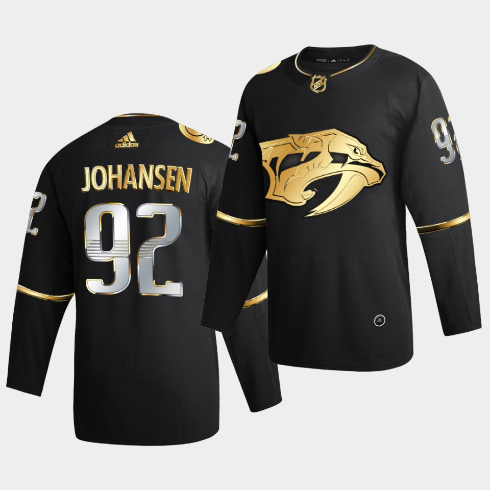 Nashville Predators Ryan Johansen Golden Edition Limited Black Jersey Nashville Predators Ryan Johansen Golden Edition Limited Black Jersey