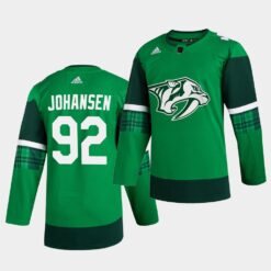 Nashville Predators Ryan Johansen St. Patrick’s Day Green Player Jersey