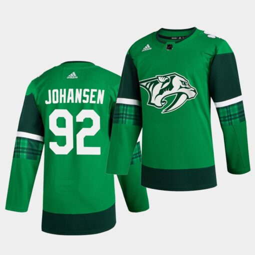 Nashville Predators Ryan Johansen St. Patrick’s Day Green Player Jersey
