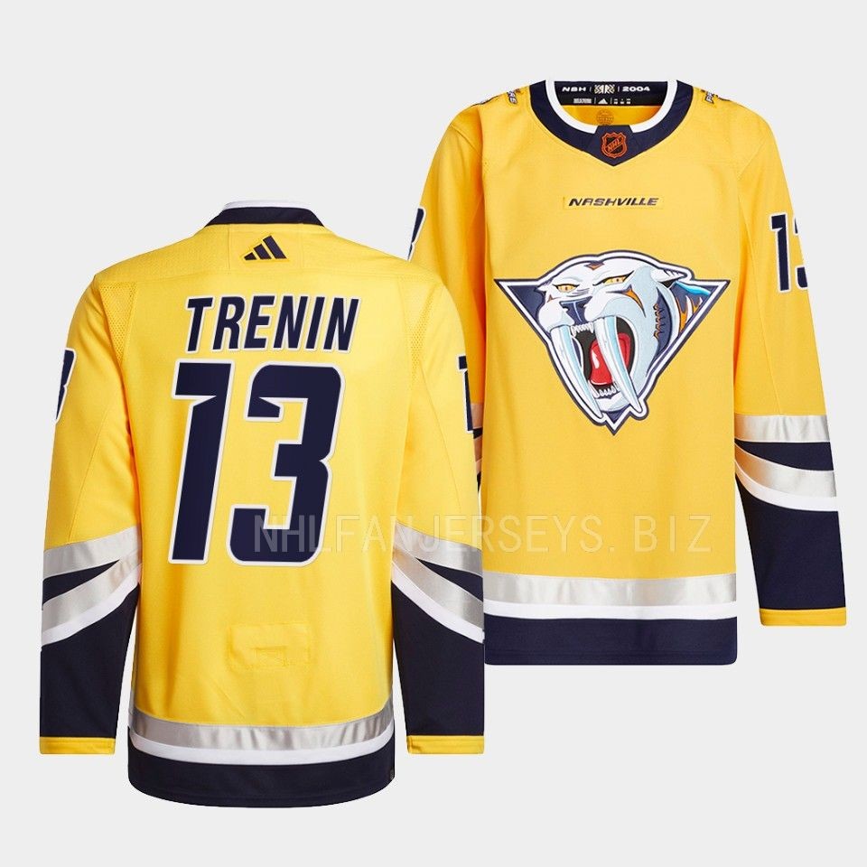 Nashville Predators Yakov Trenin Reverse Yellow Jersey Nashville Predators Yakov Trenin Reverse Yellow Jersey