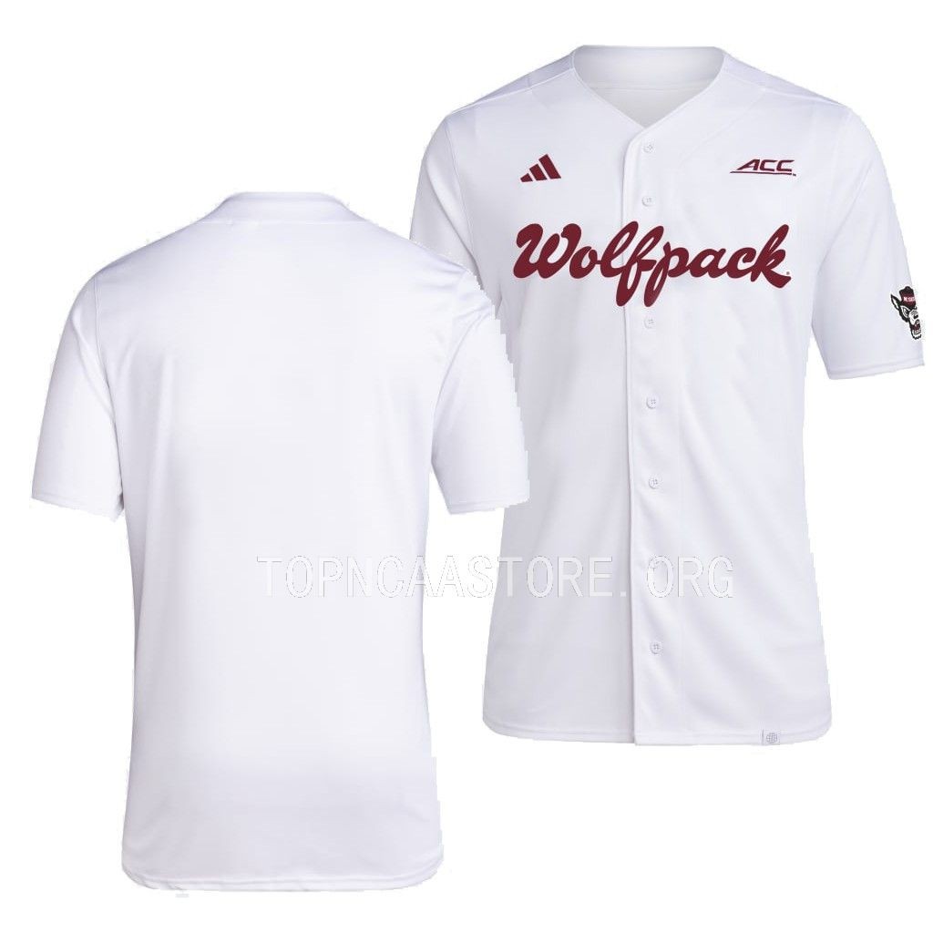 NC State Wolfpack College Baseball White Jersey NC State Wolfpack College Baseball White Jersey