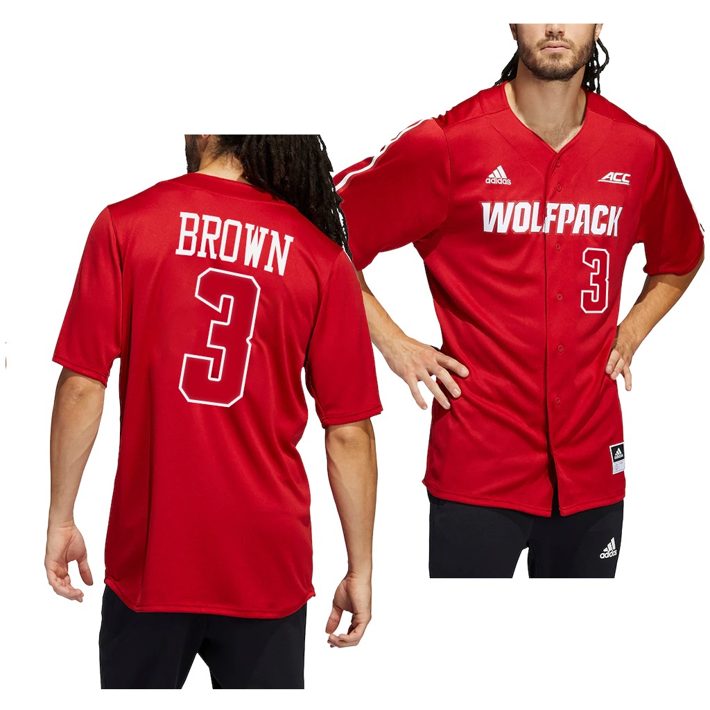 NC State Wolfpack Devonte Brown College Baseball Jersey Red NC State Wolfpack Devonte Brown College Baseball Jersey Red