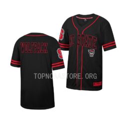 NC State Wolfpack Free Spirited Black Baseball Jersey