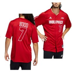 NC State Wolfpack Josh Hood College Baseball Jersey Red