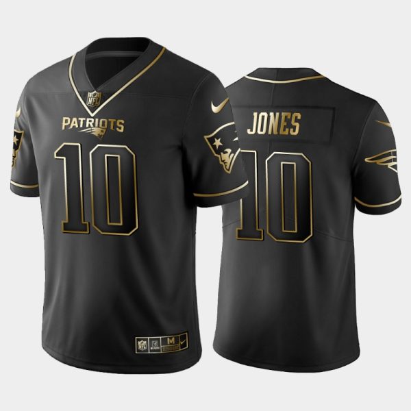 New England Patriots Mac Jones Black Golden Limited Jersey New England Patriots Mac Jones Black Golden Limited Jersey