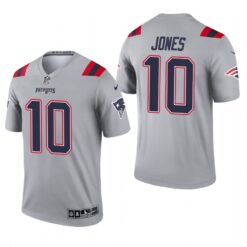 New England Patriots Mac Jones Gray Inverted Limited Jersey
