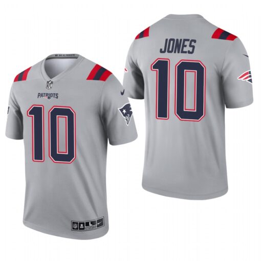 New England Patriots Mac Jones Gray Inverted Limited Jersey