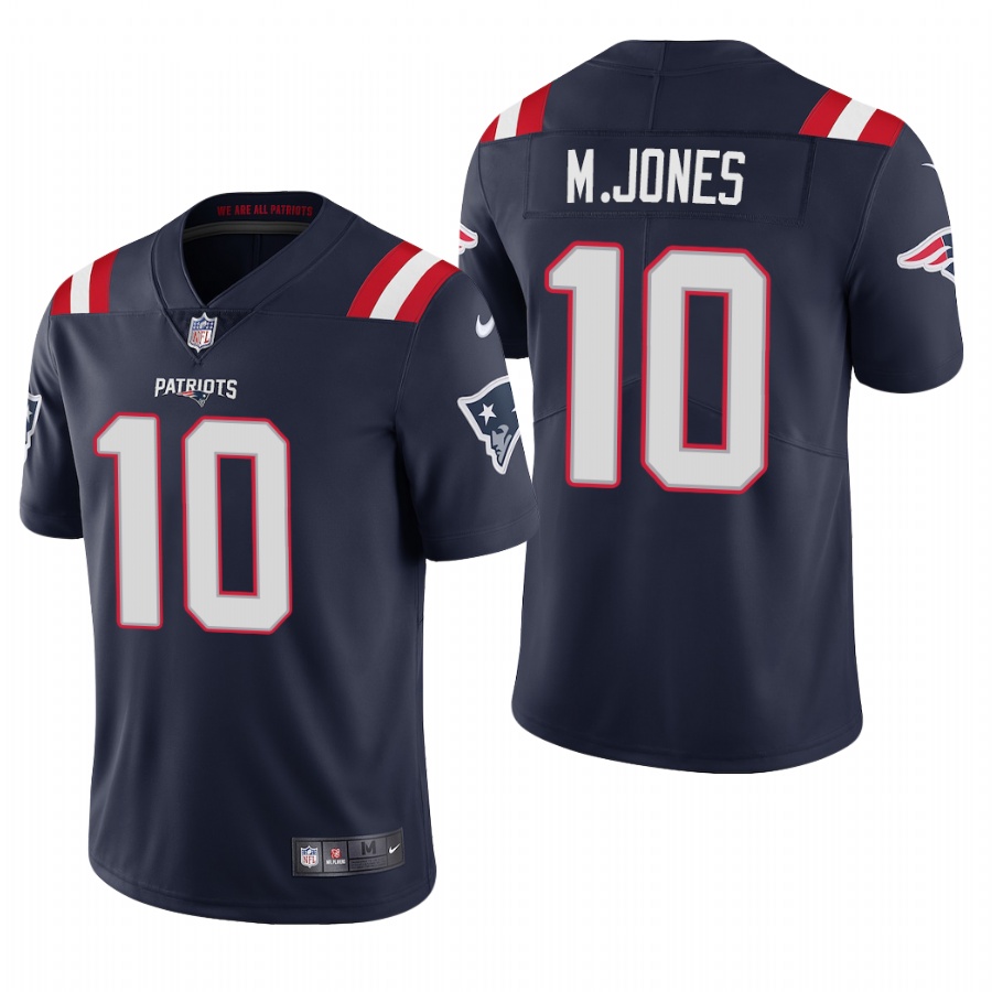 New England Patriots Mac Jones Navy Limited Jersey New England Patriots Mac Jones Navy Limited Jersey