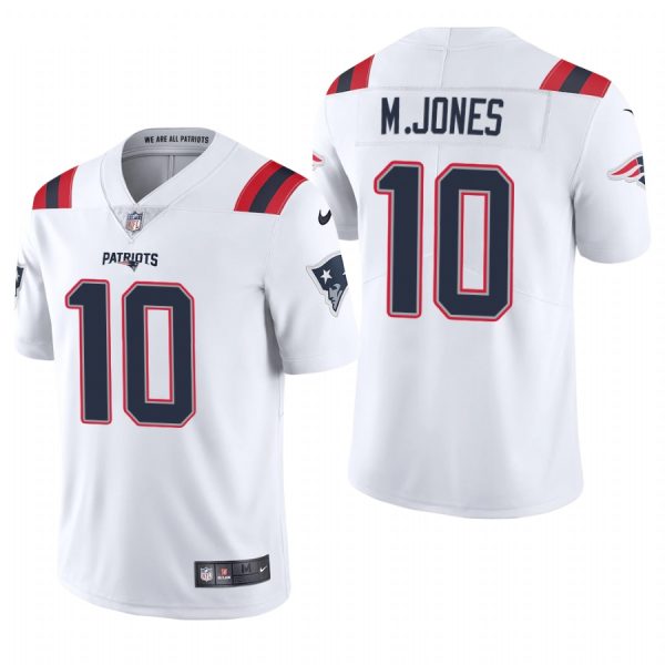 New England Patriots Mac Jones White Limited Jersey New England Patriots Mac Jones White Limited Jersey