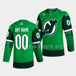 New Jersey Devils Custom 2023 St. Patricks Day Green Jersey