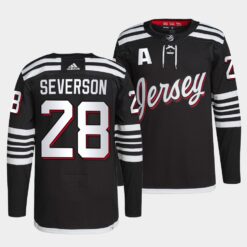 New Jersey Devils Damon Severson Alternate Black Jersey