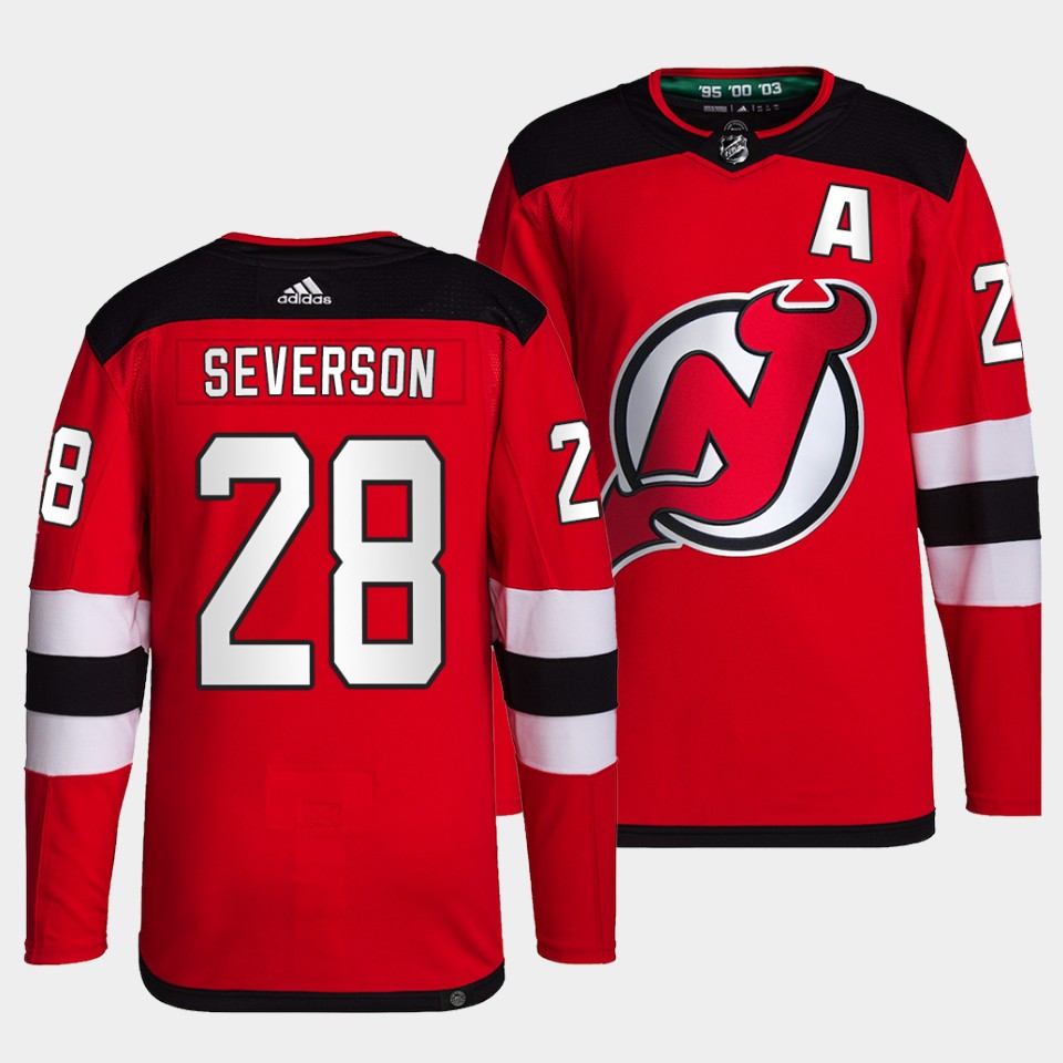 New Jersey Devils Damon Severson Home Red Jersey New Jersey Devils Damon Severson Home Red Jersey