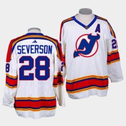 New Jersey Devils Damon Severson Reverse 2022-23 White Replica Jersey