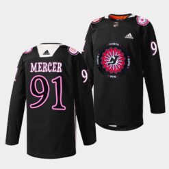 New Jersey Devils Dawson Mercer 2022 Hispanic Heritage Night Black Jersey