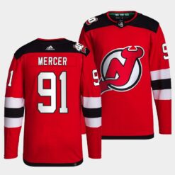New Jersey Devils Dawson Mercer 40th Anniversary Red Jersey