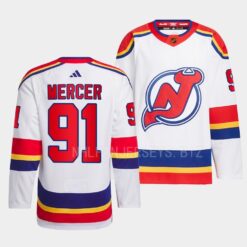 New Jersey Devils Dawson Mercer Reverse White Jersey