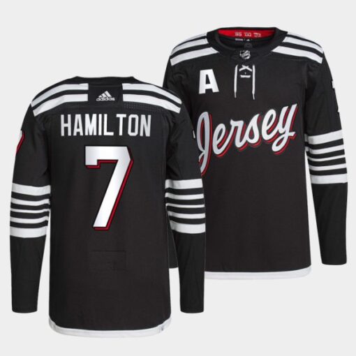 New Jersey Devils Dougie Hamilton Alternate Black Jersey
