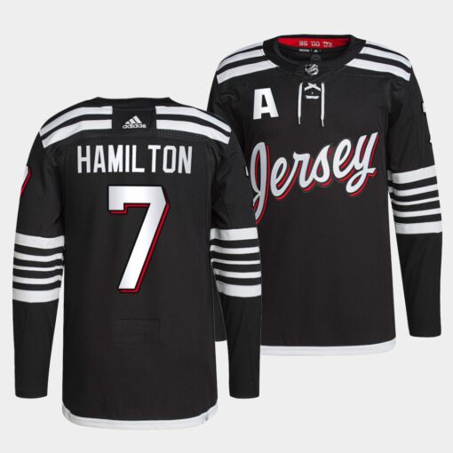 New Jersey Devils Dougie Hamilton Alternate Black Jersey