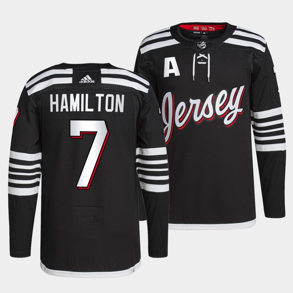 New Jersey Devils Dougie Hamilton Alternate Black Jersey New Jersey Devils Dougie Hamilton Alternate Black Jersey