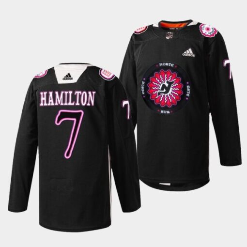 New Jersey Devils Dougie Hamilton Hispanic Heritage Night Black Jersey