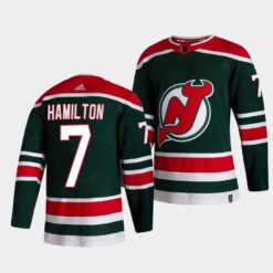 New Jersey Devils Dougie Hamilton Reverse Special Edition Green Jersey