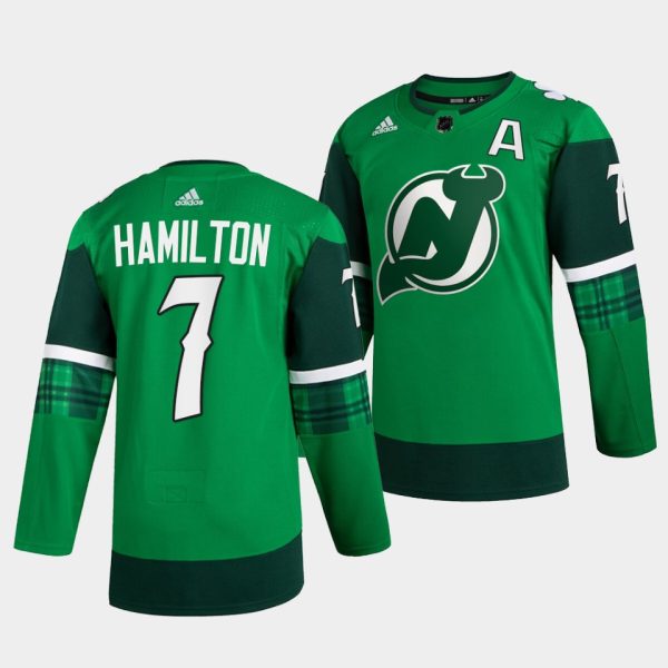 New Jersey Devils Dougie Hamilton St Patricks Day Green Jersey New Jersey Devils Dougie Hamilton St Patricks Day Green Jersey