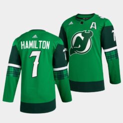 New Jersey Devils Dougie Hamilton St Patricks Day Green Jersey