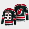 New Jersey Devils Jack Hughes 2022-23 Heritage White Jersey