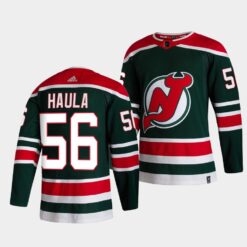 New Jersey Devils Erik Haula Reverse Green Jersey
