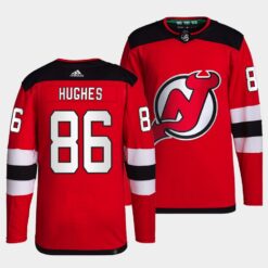 New Jersey Devils Jack Hughes Home Red Jersey