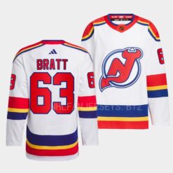 New Jersey Devils Jesper Bratt Reverse White Jersey