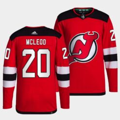 New Jersey Devils Michael McLeod Home Red Jersey