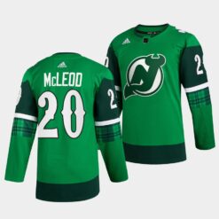 New Jersey Devils Michael McLeod St Patricks Day Green Jersey