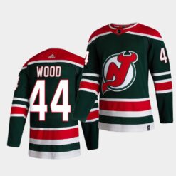 New Jersey Devils miles wood Reverse Green Special Edition Jersey