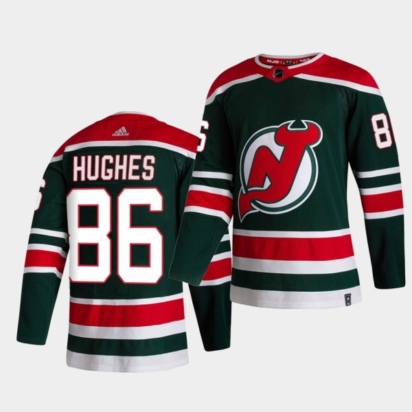 New Jersey Devils Reverse jack hughes Green Special Edition Jersey New Jersey Devils Reverse jack hughes Green Special Edition Jersey